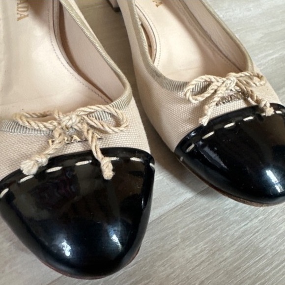 PRADA Canvas Colorblock Pattern flats - Picture 4 of 5
